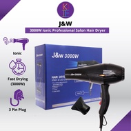 OKIE J&W 3000W Ionic Professional Salon Hair Dryer Hair Blower Ionic Hair Dryer Pengering Rambut