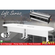 12ft Rectangular Meeting Table,Conference Table  (Socket Box x 2 ) - 12 Pax - Free Assemble