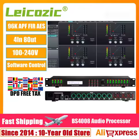 Leicozic 96KHz Digital Audio Processor with APF FIR 4In 8Out Sound Processor Professional Loudspeake