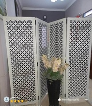( 4 PINTU ) Sketsel Rotan Sintetis Pembatas Ruangan Minimalis Murah