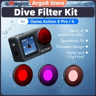 aMagisn Diving Filter for DJI Osmo Action 5 Pro / 4 Underwater Lens Filter Action 5 Pro Accessories