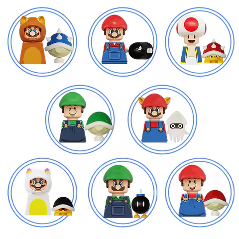 KDL815 Cartoon Series Characters Plastic Mini Action Assembled Building Block Figures Educational To