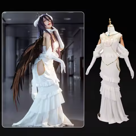 Albedo Inspired Cosplay White Dress Role Play for Women Christmas Gala Cosplay Convention, Anime Fes