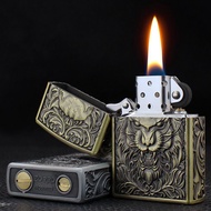 BISA COD - Mancis Korek Api Zorro Minyak Motif Singa Lion Korek Antik Unik Gift