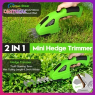2 in 1 Cordless Electric Hedge Trimmer 7.2V Electric Grass Cutter Electric Grass Trimmer Weeding Pru