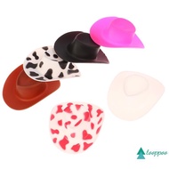 tooppoo] 10Pcs Miniature Plastic Western Cowboy Cowgirl Hat Doll Decoration Accessories new