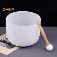 A&W Crystal Quartz Singing Bowl 8 Inch 432Hz Yoga Meditation Sound Bowls Professional  Crystal Bowl 