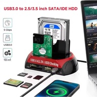 Hard Drive Docking Station All in 1 USB 2.0 to SATA IDE Dual Slots HDD Reader for 2.5 3.5 Inch HDD