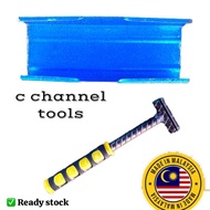 C channel pengepak besi biru battern