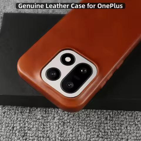 100% Real Genuine Leather Shockproof Phone Case For Oneplus 15 13 13R 13S 13T 12 12R 11 11R 10T 10R 