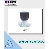 DKI 1/2" BSP Plastic Stop Valve / Plastic Stop Cock Valve (132SC-56)