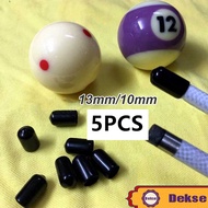 5PCS Cue Tip Rubber Cap Protector 13mm 10mm Karet Tutup Stik Billiard Pelindung Ujung Stik