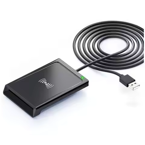 【SLEEK 】2-In-1 Contact + NFC Smart Card Reader Contact PCSC Smart Card Reader PC-Linked Dual-Interfa
