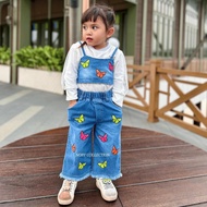 Hj53dc Laviera 3In1 Fashion Jeans Vest Set for Girls Latest Denim One Set Korean Style Girls Clothes