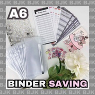 Complete Financial Binder Package A6 - Binder Savings Package A6 - Transparent Binder 6 Ring A6 - Sa