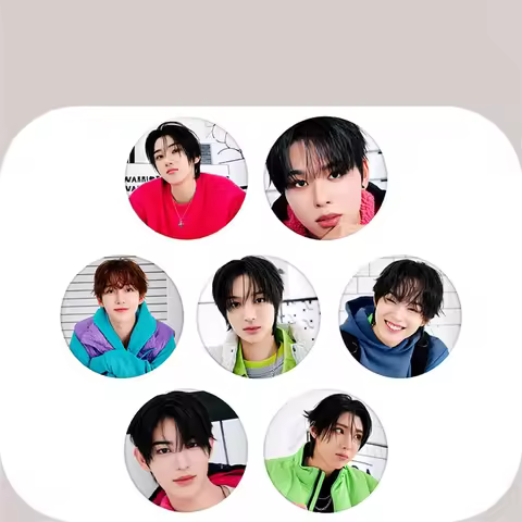 Kpop KICKFLIP Preview Photos Concept Photos Tinplate Badges Mirror Keychains KYEHOON DONGHWA JUWANG