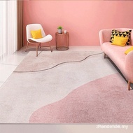 Velvet Pink Simple Lines Nordic Carpet Living Room Modern Mat for Bedroom Carpet Soft Carpets Sofa B