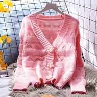 Western Style Cardigan Loose Spring Gentle Short Top 2024 Short Japanese Knitted Sweater Fresh I3UQ