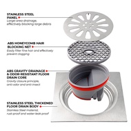 [6inch x 6inch] STAINLESS STEEL FLOOR GRATING trap drainer Cover with filter Anti-Cockroach (1377AF)