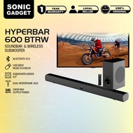 Vinnfier VF Hyperbar 600 BTRW 240W Soundbar with 6.5" Wireless SubWoofer Karaoke Bluetooth TV Speake