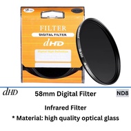 dHD 58mm ND8 Infrared Filter – Optical Glass Digital Camera Filter