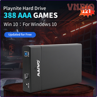 ฮาร์ดไดรฟ์เสริมระบบ VNBIQ Playnite สำหรับพอร์ตคอมพิวเตอร์แบบมินิ/แล็ปท็อป12TB เกม HDD Pre-Load 390 AAA สำหรับเกม PS4/PS3/PS2 /Wiiii/PS1 N64 /Dc BVNEA