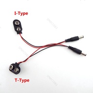5/10Pcs DC 9V Battery Clips Connector Buckle Connect wires Black Red Cable Connection dc male 5.5x2.