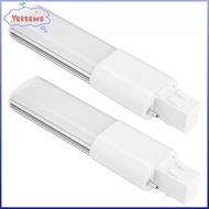 YVETTPH 2 Pack LED Bulb, G23/GX23 2-Pin LED Tube Light, Easy Installation 4W CRI 80+ AC 85-265V LED 