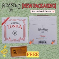 [NEW PACKAGING] Pirastro Tonica Violin String Set- <FREE 1 PCS POPULAR ROSIN> (size:4/4 & 3/4-1/2)(m