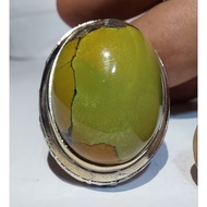 HIJAU TURQUOISE HUBEI XINJIANG GREEN PUPUS GRADATION EST DIM 24x17.5x11 Ring 8