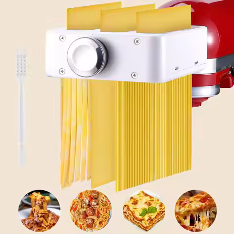 3-in-1 Pasta Maker Attachment for KitchenAid Stand Mixer, Includes Pasta Roller, Spaghetti Cutter, F