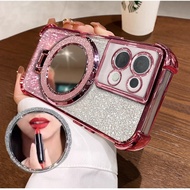 Fashion Mirror Bracket Phone Case For Moto G77 G04 G24 G54 Power G86 G84 G72 G82 G64 G52 G56 G60 G60