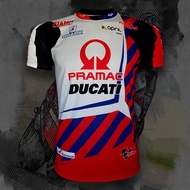 เสื้อยืดคอกลม T-shirt MotoGP Pramac Ducati เสื้อยืดโมโตจีพี พราแม็ค ดูคาติ #MG0008 รุ่น โยฮันน์ ซาร์โก้#5 ไซส์ S-5XL