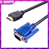E-WOITD 1 Piece For HDTV HD LCD 1/1.5/3/5M 1080P HDMIpatible To VGA Male Cable Adapter Lead For Conn