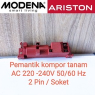 Pemantik kompor listrik modena-ariston-dryer 2 Pin AC 220v