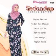 NEW RELEASE BAJU KURUNG COTTON IN BLUE BLACK