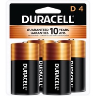 Bateri Duracell Coppertop D, Pek 4 Kiraan, Bateri D dengan Kuasa Tahan Lama, Bateri D Beralkali Serb