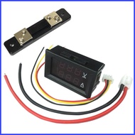 Voltage Meter Car Audio 2 In 1 DC Current Meter 0-100V LED Digital Voltage Meter DC Volt Meter Volta