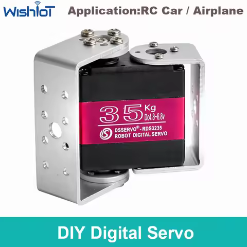 35kg.cm Robot Digital Servo High Torque Metal Gear 4.8-6.8V Waterproof U Bracket 180/270 Degree for 