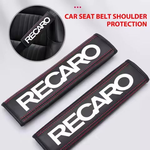 Leather Car Seat Belt Shoulder Protector Strap Pad Accessories For Recaro