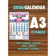 2026 commercial calendar - A3 SIZE 12 PAGES - BIG CALENDAR