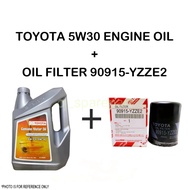 TOYOTA 5W30 SEMI SYNTHETIC 5W-30 ENGINE OIL 4L + TOYOTA OIL FILTER YZZE1 YZZE2 YZZD2 YZZD4 YZZA1 YZZ
