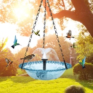 Solar Bird Bath Fountains Outdoor Garden Hanging Solar Hummingbird Bath Fountain Feeder for Garden S