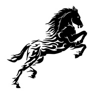 G124 19.5X20CM Car Sticker Handsome Horse Waterproof Vinyl Decal Car Accessories Pegatinas Para Coch