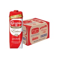 Carnation คาร์เนชั่น เอ็กซ์ตร้า ครีมเทียมพร่องไขมัน 1ล. x12กล่อง ครีมเทียม