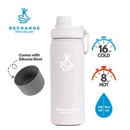 RECHARGE Sports Gallery Aqua Vacuum Flask Tumbler With Silicone Boot Stainless Steel Bottle