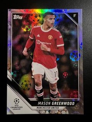 2022 Topps Chrome UEFA Champions League Manchester United Mason Greenwood Starball 足球卡