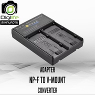 Adapter NP-F to V-Mount Battery Converter - Dual Slot for NP-F Series NP-FM Series NP-QM Series ( F7