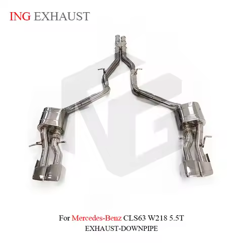 ING Muffler Catback Electronic Valve for Mercedes Benz CLS63 W218 5.5T Stainless Steel 304 Power Rac