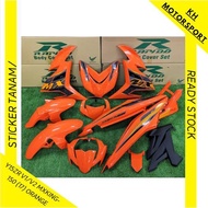 Y15ZR V1/V2 RAPIDO COVERSET MX KING-150 (17) ORANGE STICKER TANAM/AIRBRUSH